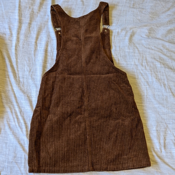 Brown Corduroy Overall Dress - Picture 3 of 3